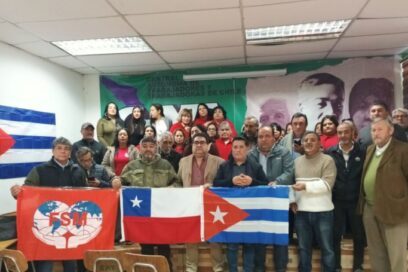 Sindicalistas chilenos llaman a apoyar a Cuba y abogan por la paz