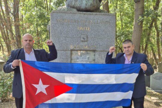 Secretario general de la CTC rinde homenaje a Carlos Marx
