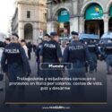 Protestas estudiantiles y laborales movilizan ciudades italianas